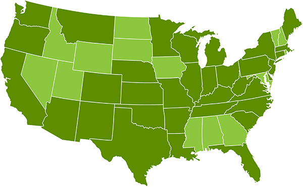 Map of TriWest client locations